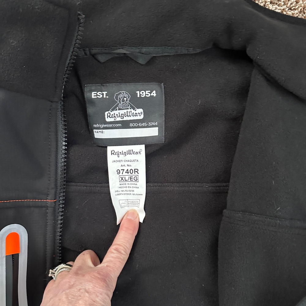 Men's Black and Orange Performance Jacket - Picture 3 of 3